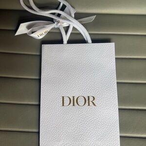 Dior White and Gold Boutique Gift Bag